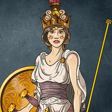 Atenea . % Lemoon Artist tarafından hazırlanan Karakter Tasarımı, Vektör İllüstras, Ve onu projesi - 08.30.2019