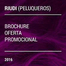 RIUDI PELUQUEROS BROCHURE. Creativit, Design, Editorial Design, Graphic Design, and Design Management project by Alejandro Cervantes - 03.10.2016