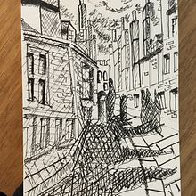 Travel sketches. Drawing project by Reka Szasz - 09.01.2019