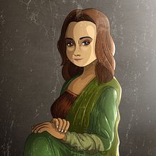 Lisa Gherardini. Design de personagens e Ilustração vetorial projeto de Lemoon Artist - 02.09.2019