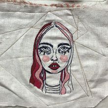 My project in Creation of Embroidered Portraits course. Artistic Drawing project by Sonja Sofiz - 09.04.2019
