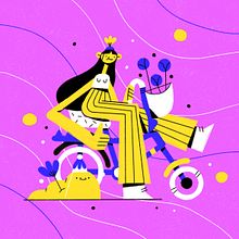 Hortencia. Projekt z dziedziny  R, sunek, Projektowanie postaci, Trad, c i jna ilustracja użytkownika Chabaski - 04.09.2019