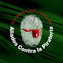 Aliados contra la Piratería, para expresar nuestro repudio hacia la destrucción de lo original.. Br, ing & Identit project by Juan Carlos Fernández Espinosa (identidad.com) - 03.04.1999