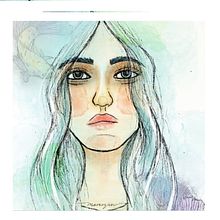 Mi Proyecto del curso: Retrato ilustrado en acuarela. Traditional illustration project by Mariel G M. Argüero - 09.04.2019
