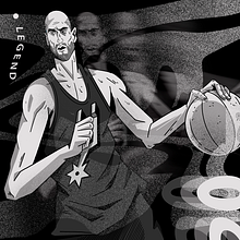 NBA 1 . Ilustrație tradițională de David Flores - 09.08.2019