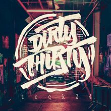Logo Fiesta Dirty Thirty. Br, ing, Identit, Calligraph, Concept Art, Creativit, Decoration, Design, Graphic Design, Writing, Lettering, and Painting project by TECK24 - 09.08.2019
