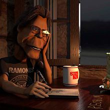 Stephen King Caricatura. 3D Character Design project by Sergio Graziani - 09.10.2018