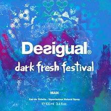 Packaging perfume Dark Fresh Festival de Desigual©. Packaging, and Art Direction project by Comando Z : Packaging - Maquetación - Web - Ilustración - 08.08.2018