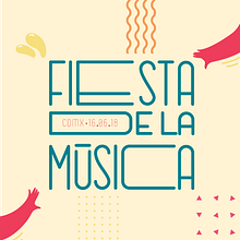 Fiesta de la música 2018. Un proyecto de Diseño de carteles, Diseño de logotipos, Diseño gráfico, Ilustración tradicional, Ilustración digital e Ilustración vectorial de Denisse Beltrán - 16.06.2018