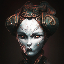 La reina - Práctica de escultura y render en zbrush. 3D Character Design project by Antar Castro - 09.09.2019