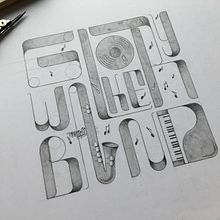 Glory Walker Band. Design, e Lettering projeto de Darya Filippova - 17.01.2019