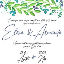 Invitación con acuarela.. Design, and Watercolor Painting project by Daniela Rod - 09.09.2019