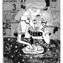 comerte a tus demonios GIF + riso prints Ein Projekt aus dem Bereich Zeichnung, Prägung und Traditionelle Illustration von miranda rosales - 10.09.2019