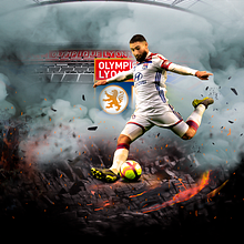 Nabil Fekir. Design, Graphic Design, and Photo Retouching project by Nicolás Varas - 09.11.2019