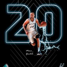 Manu Ginobili. Concept Art, Creativit, Design, Graphic Design, and Photo Retouching project by Nicolás Varas - 09.11.2019