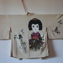 Haori Geisha. Un proyecto de Pintura y Diseño de complementos de Tatiana Moneta - 12.09.2019