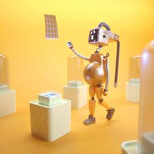 Mi Proyecto del curso: Un robot gordito. Un proyecto de 3D, Diseño de personajes 3D y Modelado 3D de Hans Cuxil - 16.09.2019
