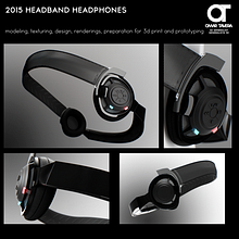 2015 Audifonos tipo bandana. Un projet de 3D, Conception 3D, Conception de produits , et Modélisation 3D de Omar Tavera Castellanos - 21.09.2015