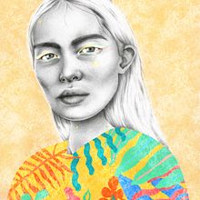 Mi Proyecto del curso: Retrato con lápiz, técnicas de color y Photoshop. Ilustração tradicional projeto de Ainhoa Fernández Uría - 17.09.2019