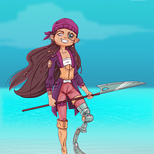 Space Pirate. Ilustração tradicional e Ilustração digital projeto de Diego Daza Salinas - 18.09.2019