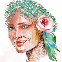 My project in Illustrated Portrait in Watercolour course. Traditional illustration project by Nancy De Leon - 09.19.2019