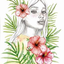 Retrato a lápiz y acuarela Ein Projekt aus dem Bereich Bleistiftzeichnung, Traditionelle Illustration und Aquarellmalerei von Verónica Gallardo - 21.09.2019
