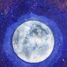 Moon. Traditional illustration project by Onia Garcia Fernandez - 09.22.2019