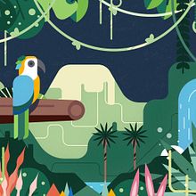 Jungla. Digital Illustration project by Alba Morales Ortega - 09.24.2019