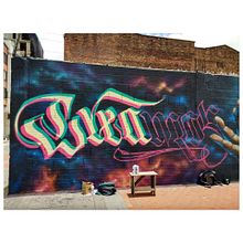 Mural Tadeo. Street Art, Calligraph, Creativit, Design, Graphic Design, Lettering, Painting, T, and pograph project by TECK24 - 09.26.2019