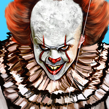 Pennywise (IT) retrato Ein Projekt aus dem Bereich Porträtzeichnung, Traditionelle Illustration und Digitale Illustration von Edwin Santana Talavera - 26.09.2019
