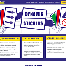 Página Web Dynstick. Un progetto di Web development e Web design di Pol Forns Montaner - 01.06.2019