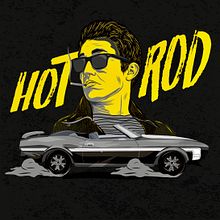 Hot Rod - División Minúscula. Ilustração tradicional, Ilustração digital e Ilustração vetorial projeto de Danielo Campbells - 26.09.2019