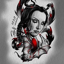 Mi Proyecto del curso: Diseño e ilustración digital de tatuajes con Procreate. Design, and Tattoo Design project by Rick Muz - 09.27.2019