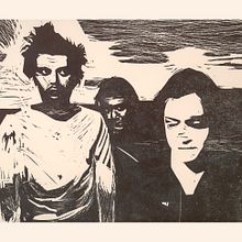 Yesterday was Dramatic. Today is Ok. Picture based on Icelandic band Mum. Linocut. 2003. Drawing, and Screen Printing project by Jose Luis Rubio-Tamayo - 05.05.2003