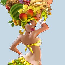 Carmen Miranda. Een project van  Concept art y Digitale illustratie van Josep Giró - 20.09.2019