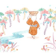 Bingata Okinawa. Traditional illustration project by Flor Kaneshiro - 09.28.2019