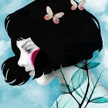 En las nubes. Een project van Traditionele illustratie y Digitale illustratie van Ana Duque - 01.10.2019