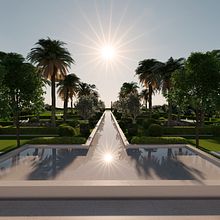 Jardín Málaga 3D. 3D, Architecture, Digital Architecture, Interior Architecture, Fine Arts, Design, Fine-Art Photograph, and Digital Illustration project by Luis Sosa Llopis - 10.02.2019