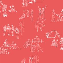 Patrón Tribus Urbanas. Un proyecto de Diseño gráfico y Pattern Design de Ericka Ramos Salas - 04.10.2019
