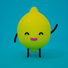 Hairy Lemon  Ein Projekt aus dem Bereich 3D, 3-D-Animation, Design, Design von Figuren, Design von 3-D-Figuren, Traditionelle Illustration, Digitale Illustration und 3-D-Modellierung von Fernando Mejia Mahecha - 04.10.2019