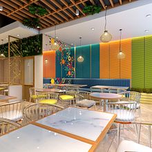 My project in Interior Design for Restaurants course. 3D project by wai phyo - 10.06.2019
