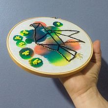 Bordado con Acuarela. Embroider, and Watercolor Painting project by Loreto Benavides - 10.06.2019