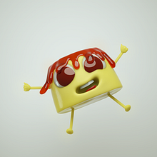 Peter the Pudding. 3D, Character Design, and 3D Character Design project by Robson Costa - 10.07.2019