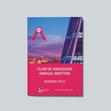 Club de Abogados Annual Meeting. Un progetto di Direzione artistica, Design editoriale e Graphic design di José Á. Rodríguez - 07.10.2015