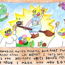 Postals de Nadal 1999-2018 part 02 (Evolució anual de idees a cadascuna mes psicotropica). Comic project by Jordi Palotes - 11.20.2019