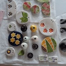 piezas ceramicas para joyeria. Ceramics project by Loles Macau - 10.09.2019