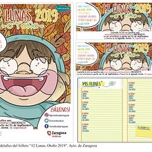 Campaña Gráfica 12 Lunas 2018-2019. Comic, Design, Poster Design, Traditional illustration, and Digital Illustration project by Sara Jotabé - 10.09.2019