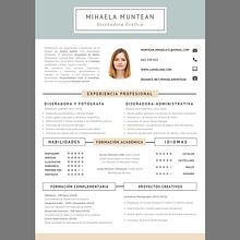 CV Mihaela Muntean. Graphic Design project by Mihaela Muntean - 10.09.2019
