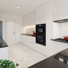 Cocina . 3D, Animação 3D, Arquitetura, Arquitetura digital, Arquitetura de interiores, Design de interiores e Infografia projeto de Gabriel Spinelli - 10.10.2019