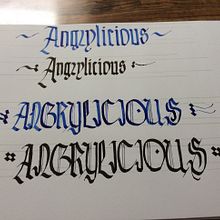 Mi Proyecto del curso: Caligrafía con góticas potentes. Un progetto di Calligrafia di Andrea Lopez - 14.10.2019